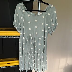 Teal Polka Dot Dress